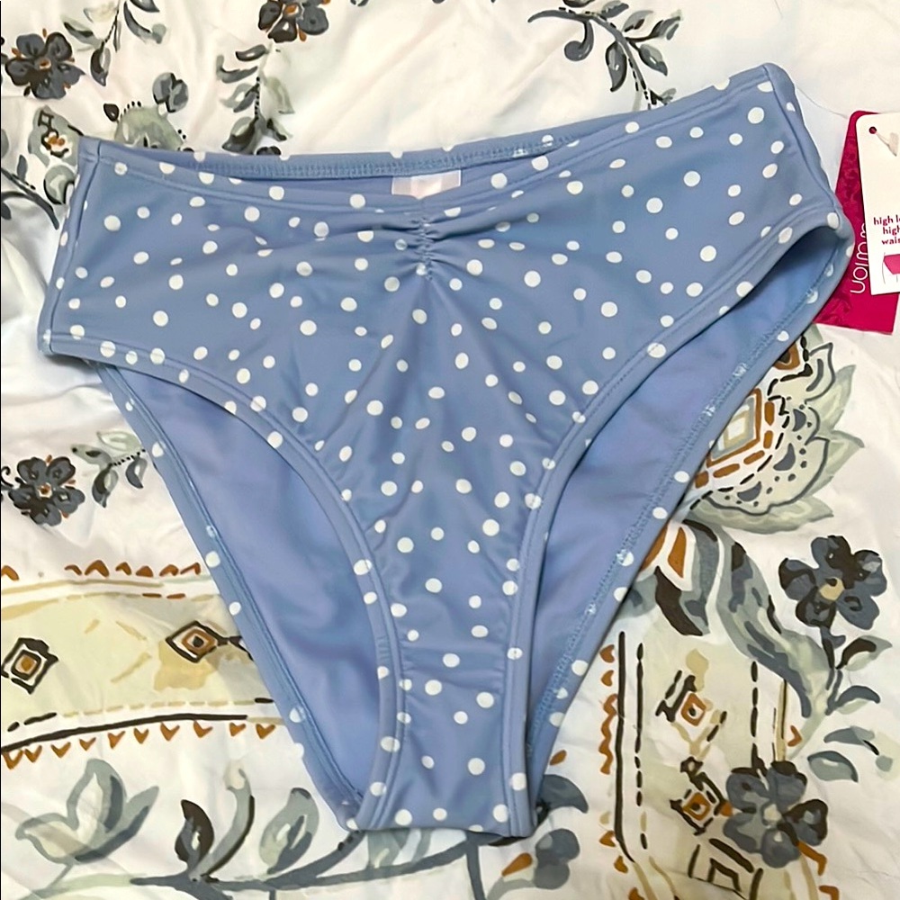 Blue Polka Dot Women's Swim Bottom